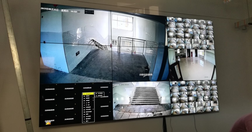 液晶拼接屏協助德州抬頭寺中學校園安防