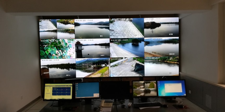 淄博水務局55寸3.5mm液晶拼接屏