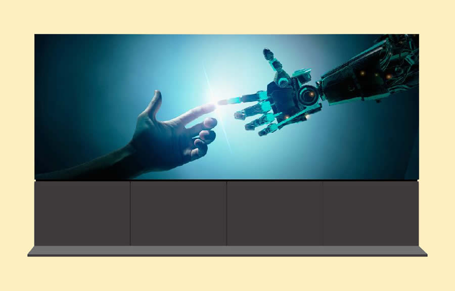 安防監控中心55寸無縫拼接屏解決方案